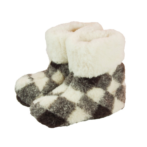 merino aitas vilnas čības - klasiskās, melnbaltās