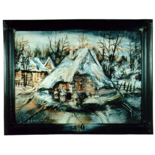 glezna no ādas, 90x70 cm