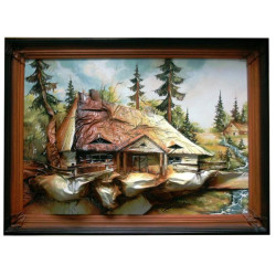 glezna no ādas, 77x57 cm