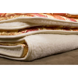 Одеяло из овечьей шерсти меринос и сатина,140 x 200