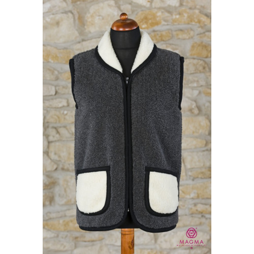 Merino aitas vilnas veste ar apkakli