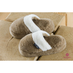 Iešļūcamās čības no aitas vilnas,  camel